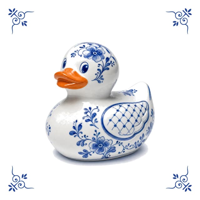 Badeend, Delfts blauw tegeltje