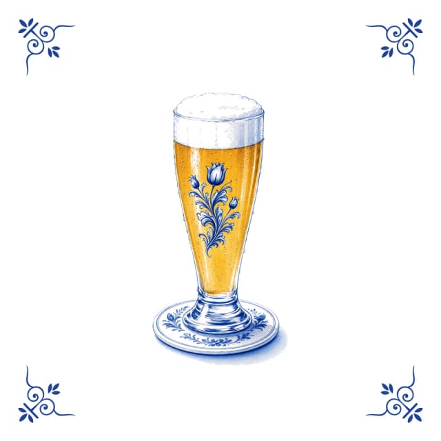 Biertje, Delfts blauw tegeltje