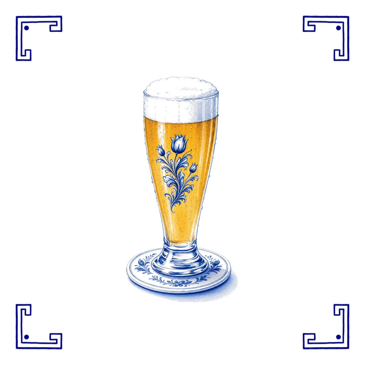Biertje – Delfts blauw tegeltje