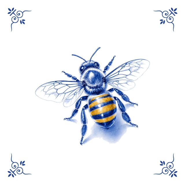 Bij, Delfts blauw tegeltje