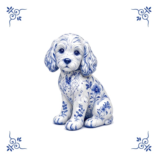 Cockapoo, Delfts blauw tegeltje