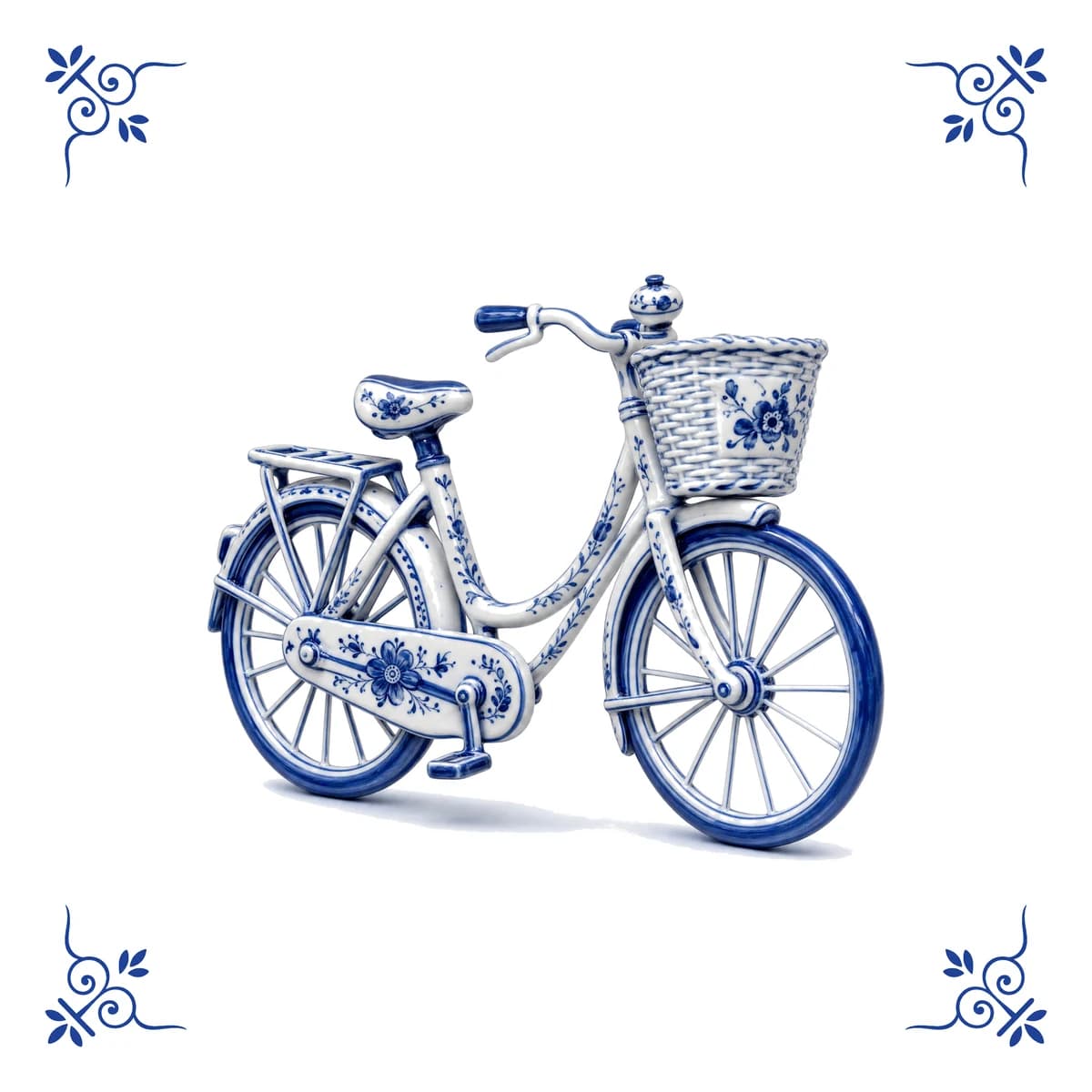 Fiets – Delfts blauw tegeltje