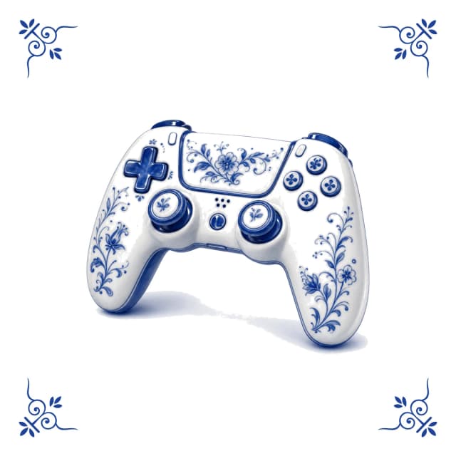 Gamecontroller, Delfts blauw tegeltje