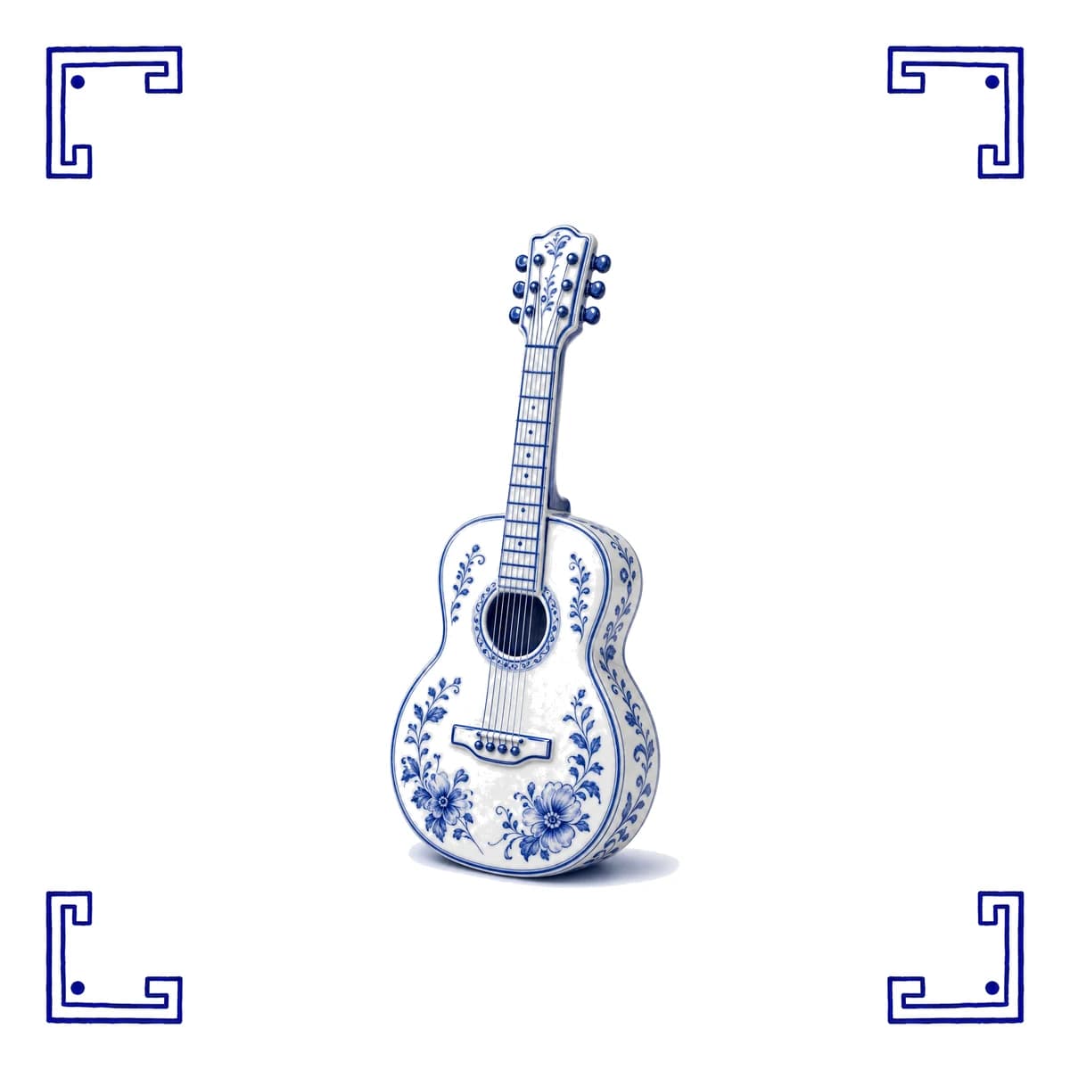 Akoestische gitaar – Delfts blauw tegeltje