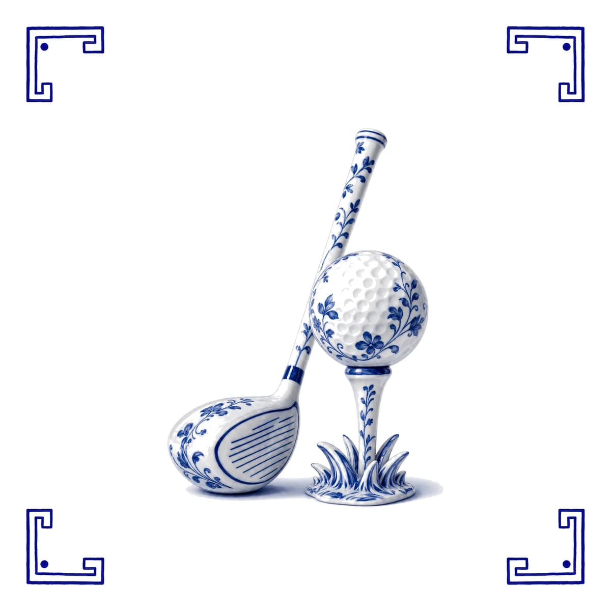 Golf – Delfts blauw tegeltje