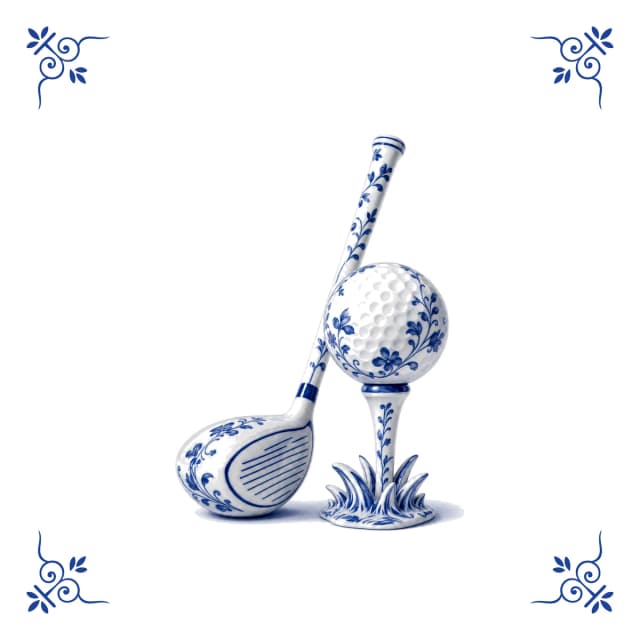 Golf, Delfts blauw tegeltje