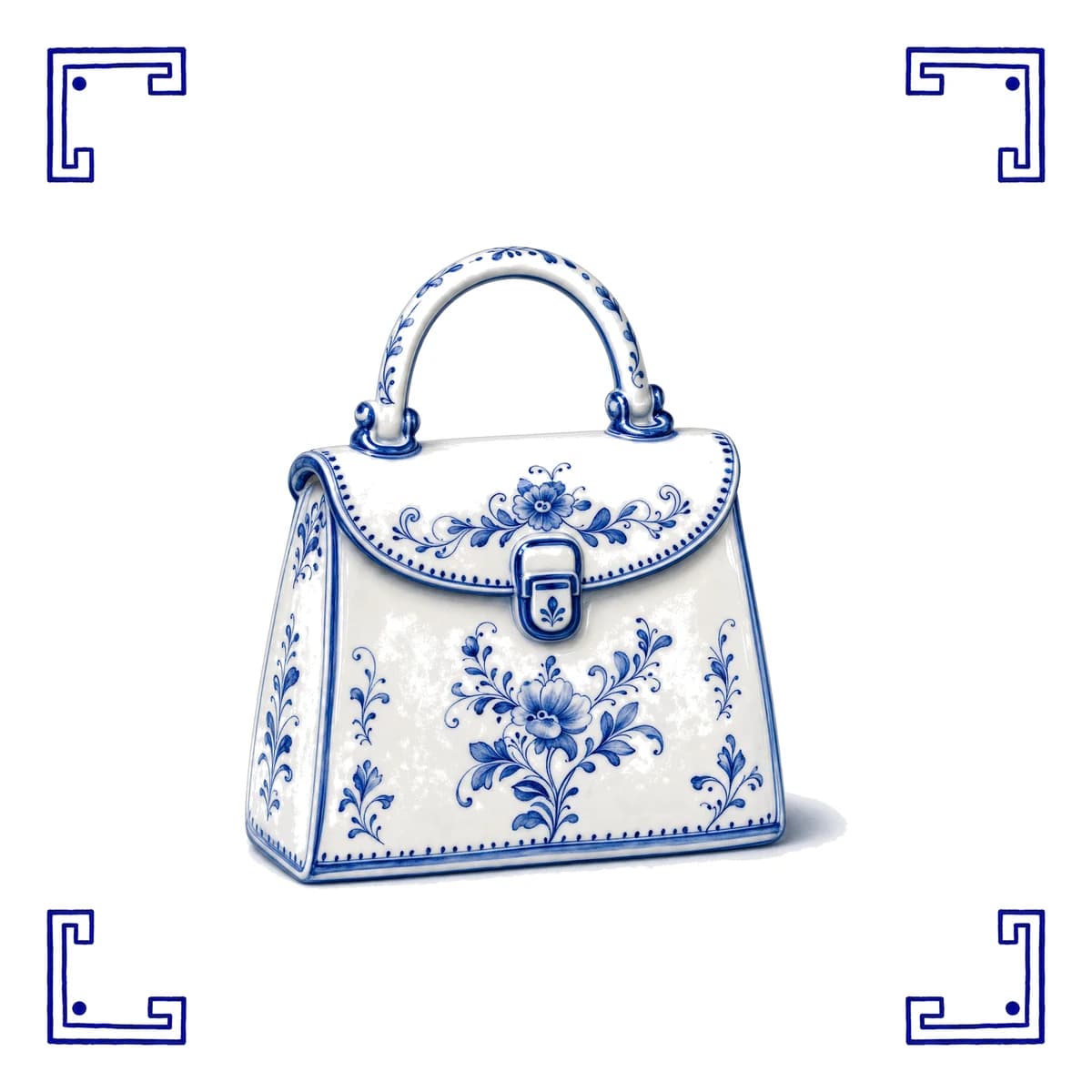 Handtas – Delfts blauw tegeltje