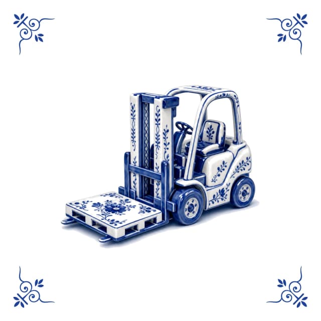 Heftruck, Delfts blauw tegeltje
