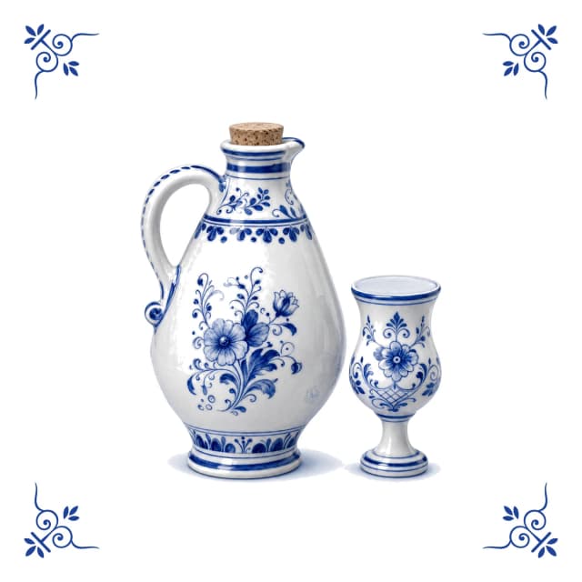 Jeneverkruik, Delfts blauw tegeltje