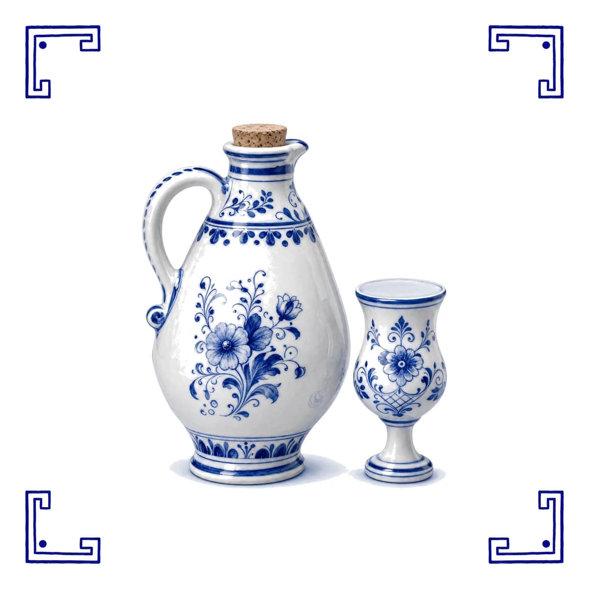 Jeneverkruik – Delfts blauw tegeltje