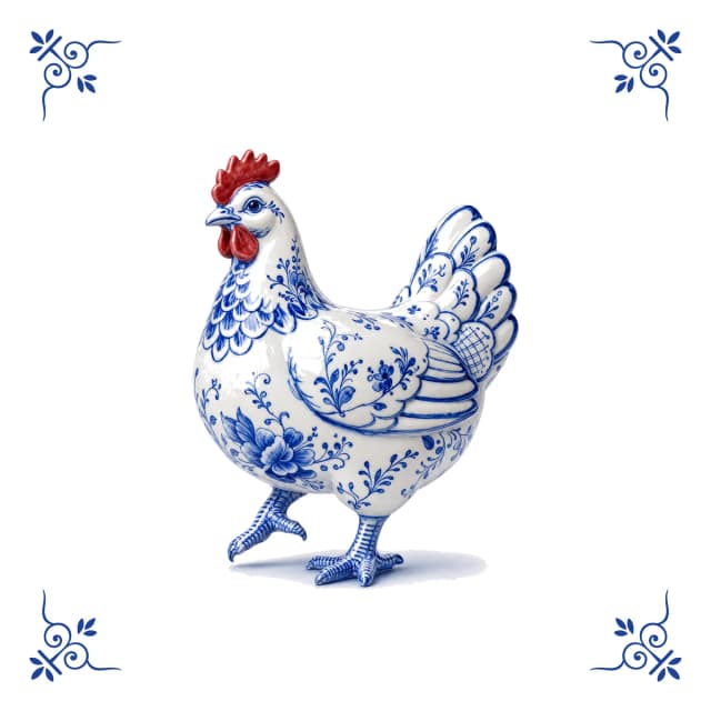Kip, Delfts blauw tegeltje