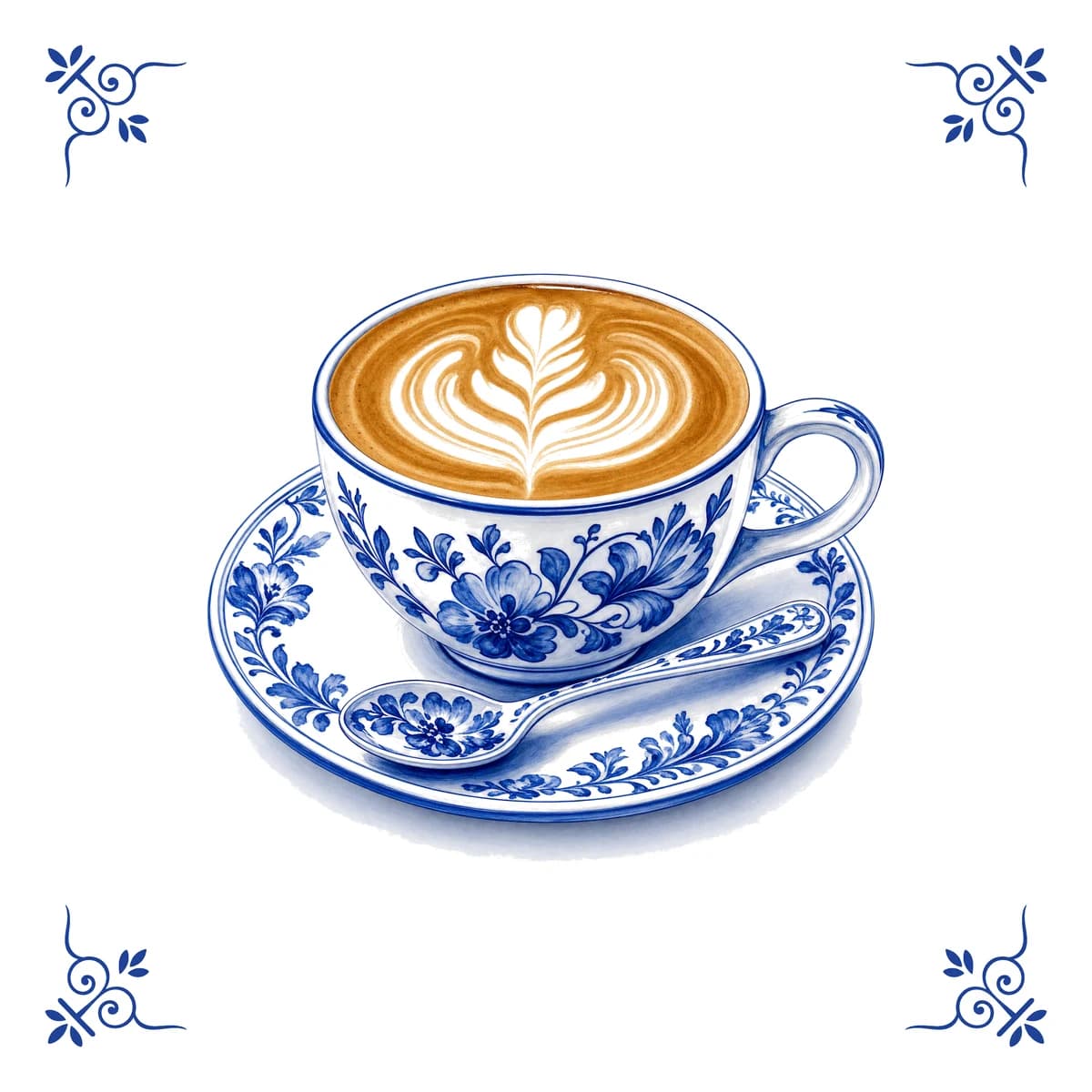 Koffie – Delfts blauw tegeltje