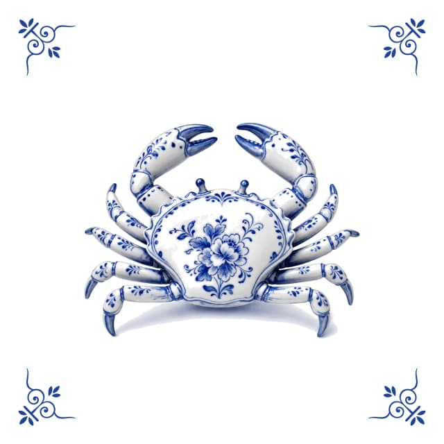 Krab, Delfts blauw tegeltje