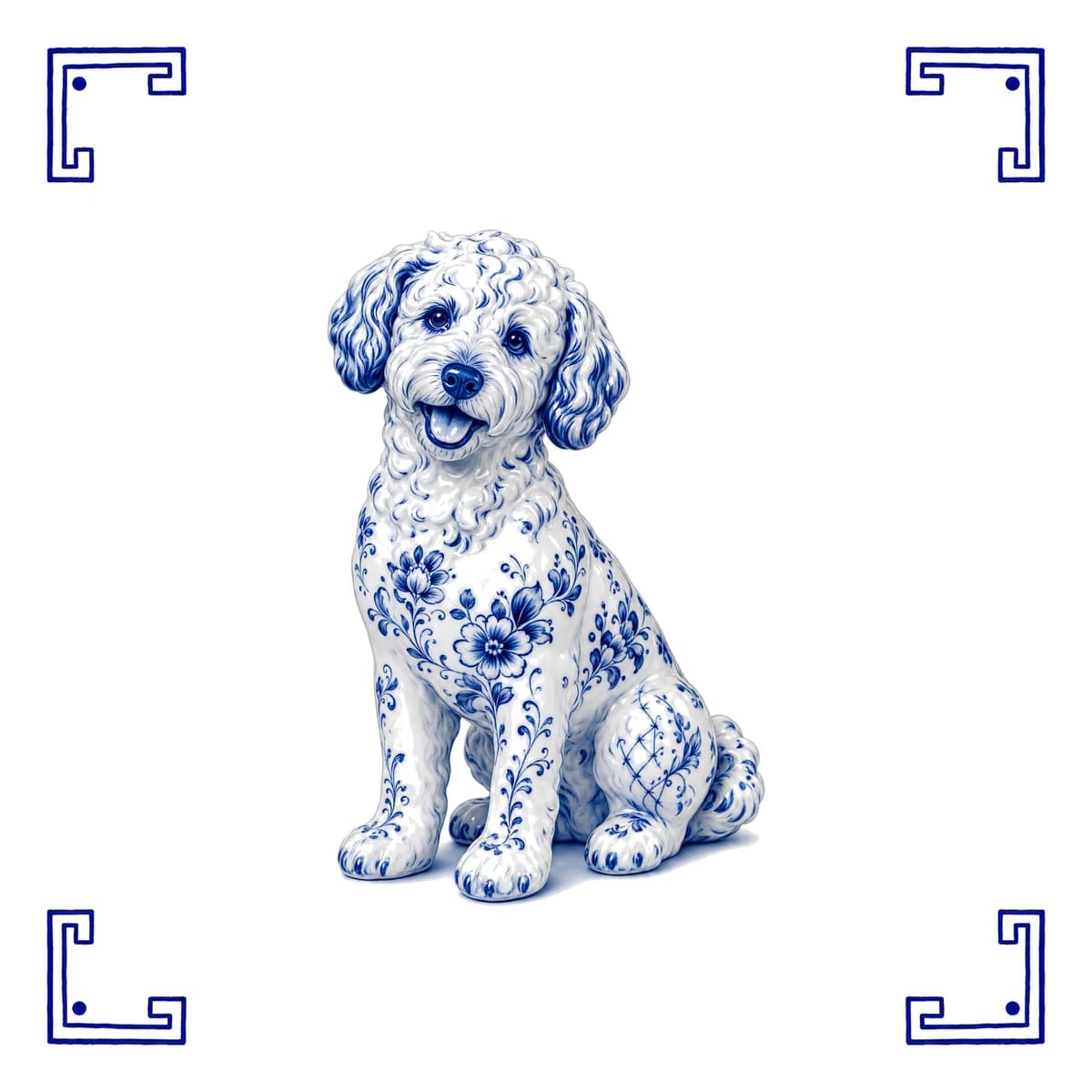 Labradoodle – Delfts blauw tegeltje