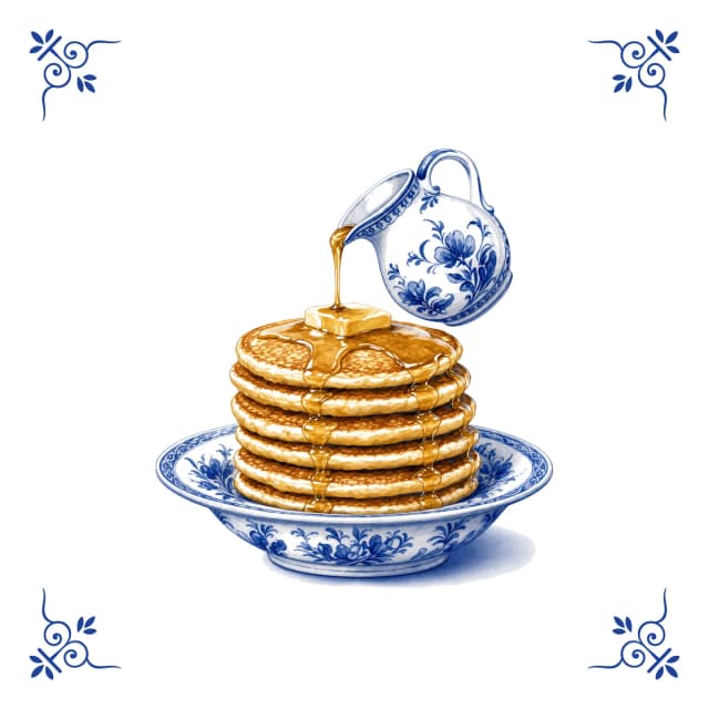 Pannenkoeken, Delfts blauw tegeltje