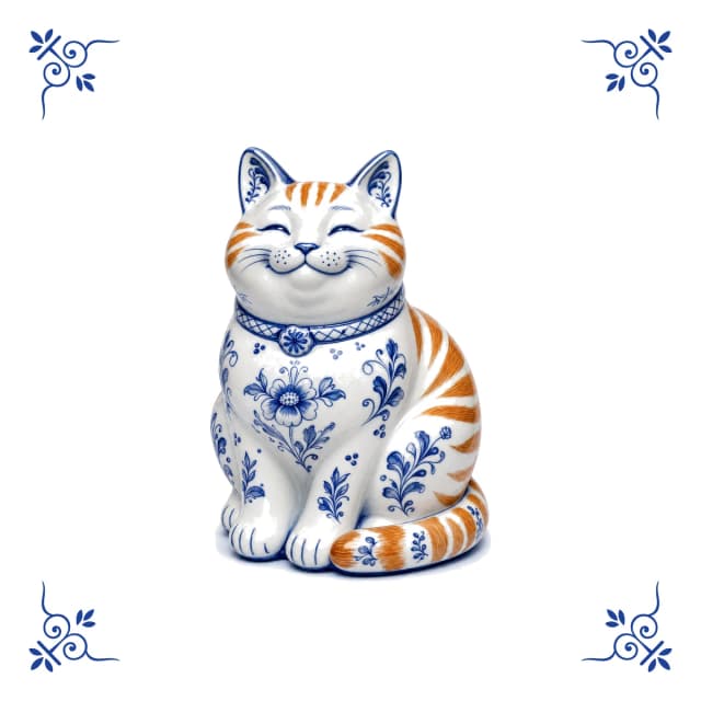Rode kater, Delfts blauw tegeltje