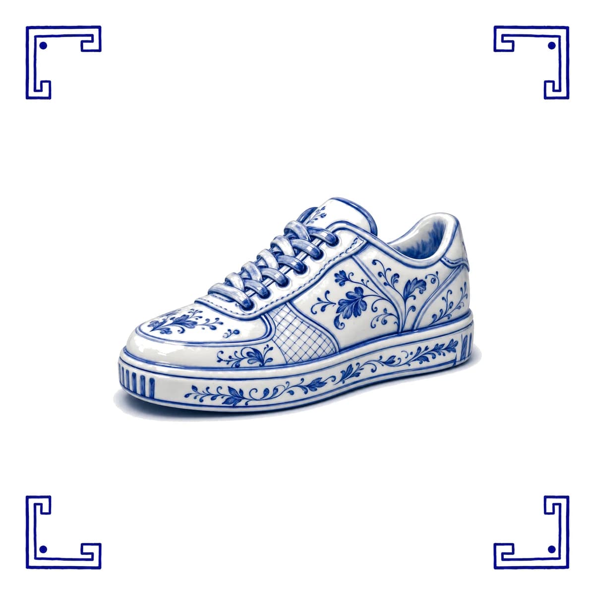 Sneaker – Delfts blauw tegeltje