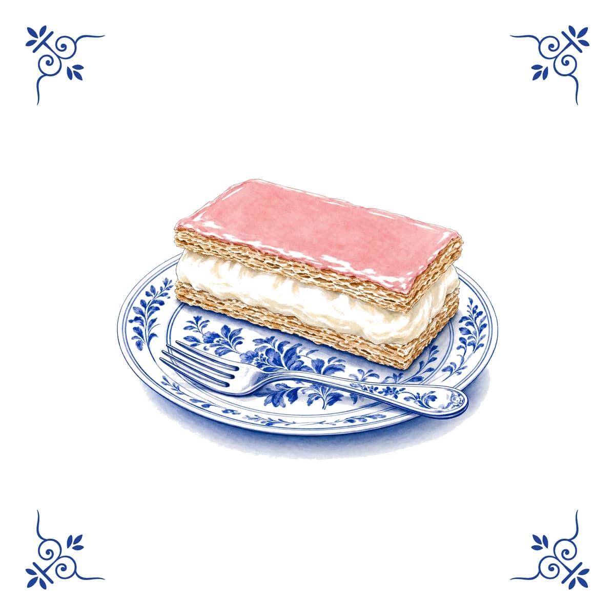 Tompouce – Delfts blauw tegeltje