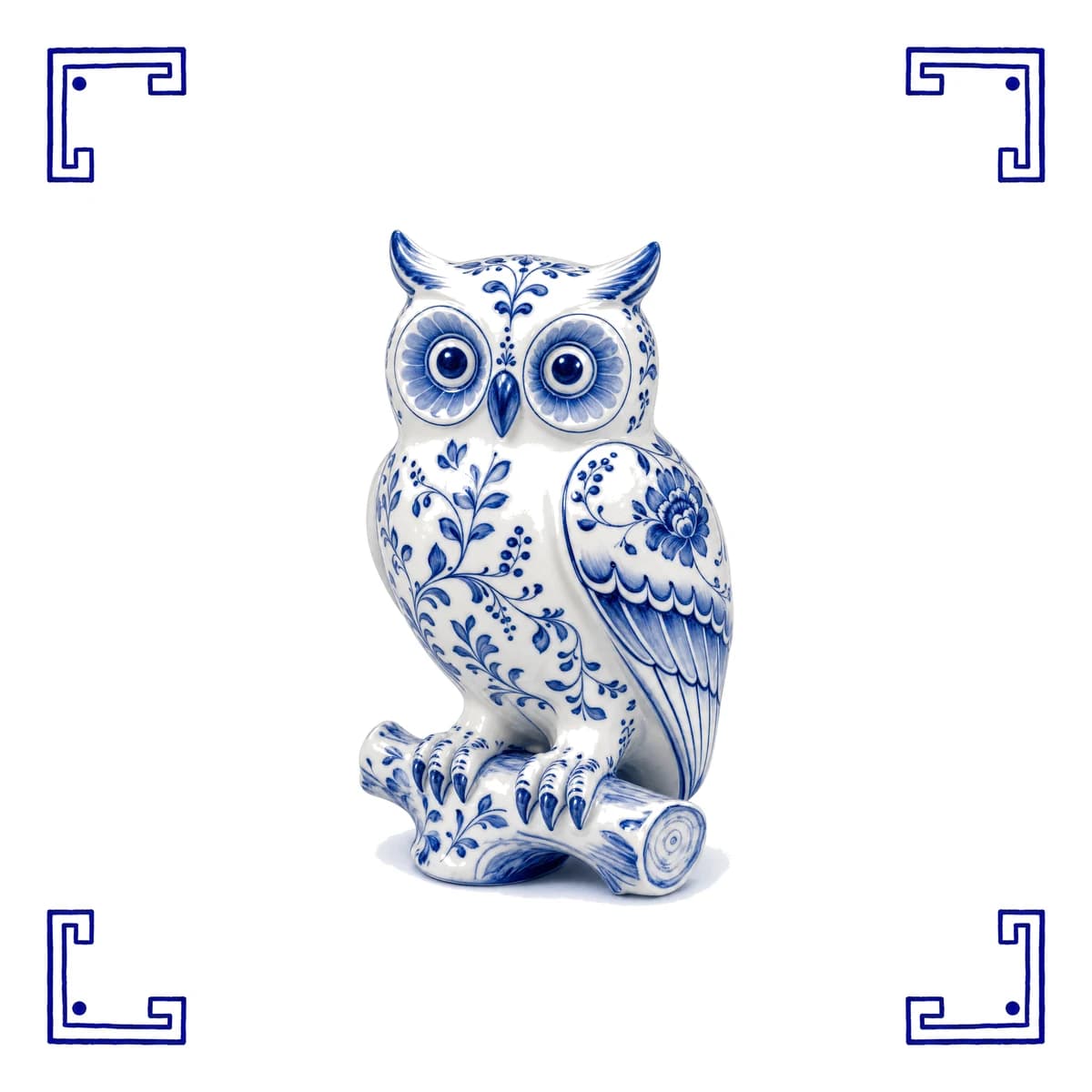 Uil – Delfts blauw tegeltje